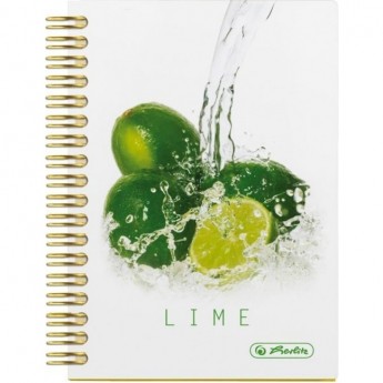 Блокнот HERLITZ FRESH FRUIT лайм, А6, 100л, клетка, 70g/m²