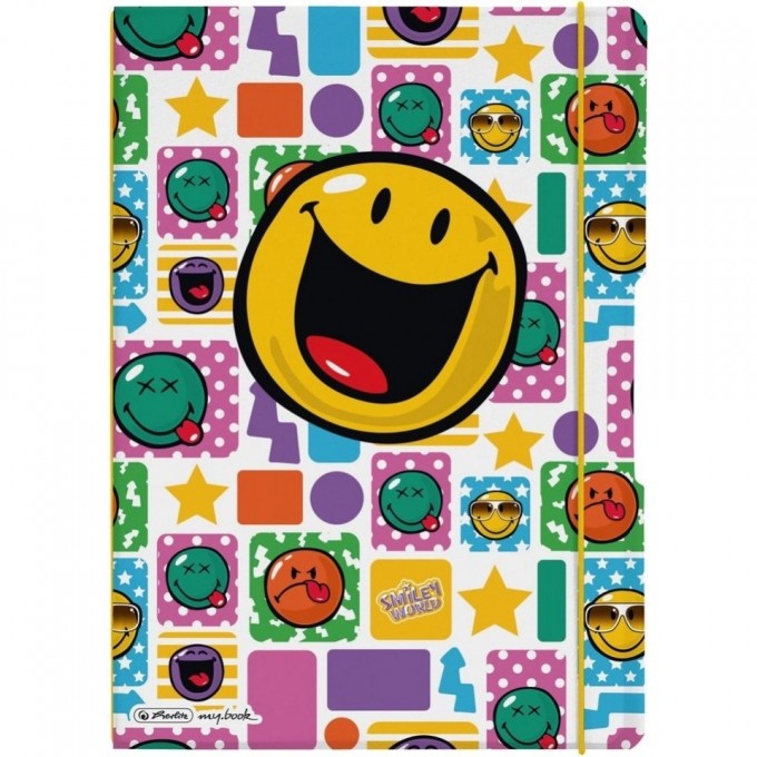 Блокнот HERLITZ SMILEY HAPPY, А4, 2 блока: клетка+линейка по 40л., 80g/m² 11361672