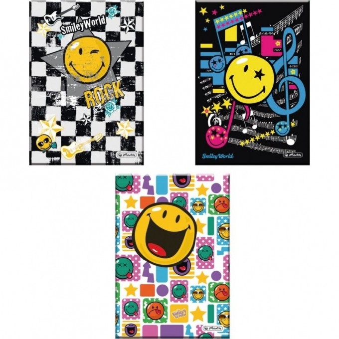 Книжка записная HERLITZ SMILEYWORLD, А5, 96л, клетка 11227097