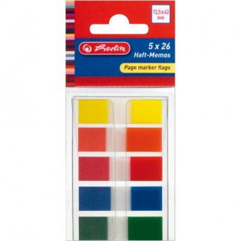 Маркеры-закладки HERLITZ, 25х43 мм, 5х26 шт