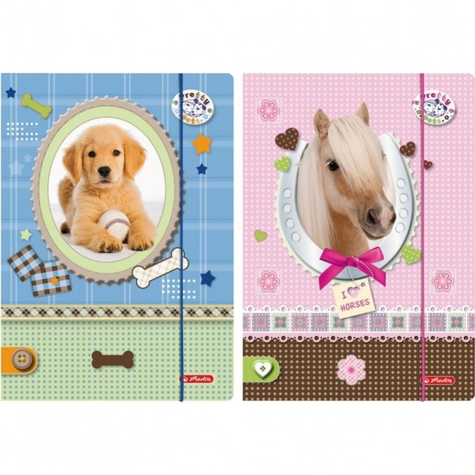 Папка с резинками HERLITZ PRETTY PETS 10671329