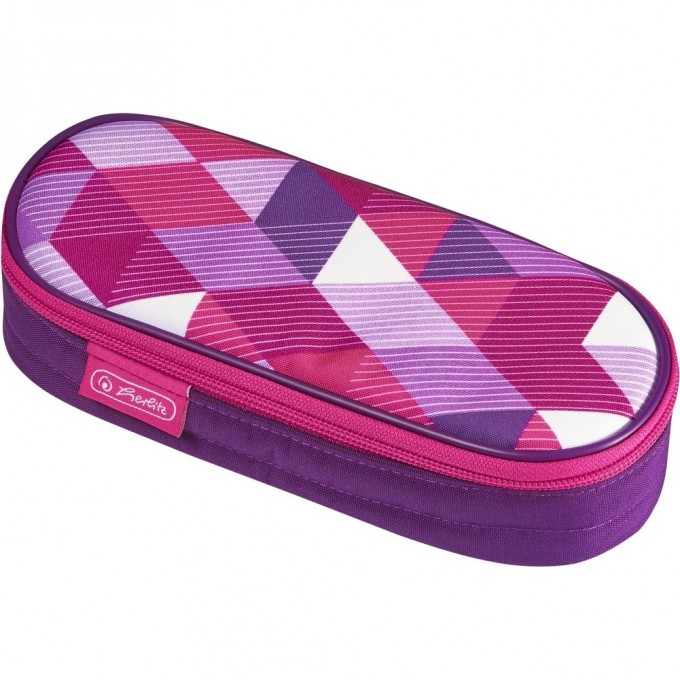 Пенал-косметичка HERLITZ CASE PINK CUBES 50021185