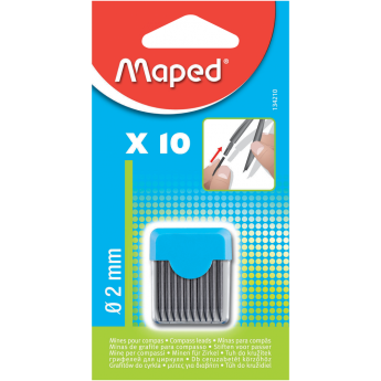 Пенал с грифелями HERLITZ MAPED, 2 мм, 10 шт.