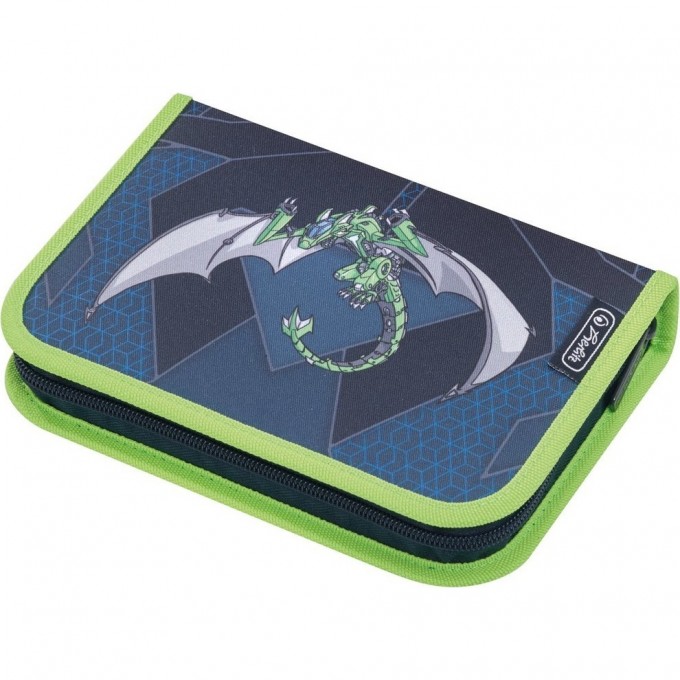 Пенал с наполнением HERLITZ GREEN ROBO DRAGON 31 предмет 50014361