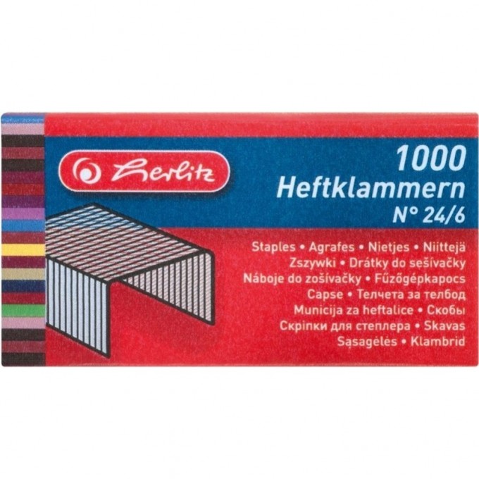 Скобы для степлера HERLITZ, №24/6, 2х1000шт 8760522