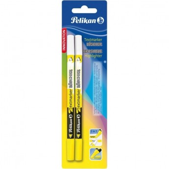 Текстовыделитель пиши-стирай HERLITZ PELIKAN ERASABLE 456, жёлтый, 2 шт.